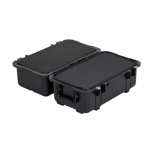 MEIJIA All Weather Waterproof Hard Camera Case,Hard Case,With Customized Fit Foam Included, Elegant Black,Fit for Drones,camera,lens (20.87"x12.72"x12.76") - size: 20.87"x12.72"x12.76"