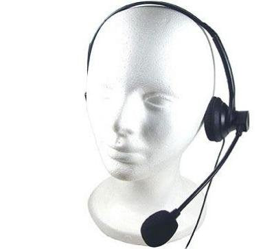 Compatible with Moto E5, E5 Plus - Wired Headset Mono Handsfree Headphone 3.5mm Earphone Earpiece Boom Microphone Single Earbud [Black] Works with Motorola Moto E5 Plus