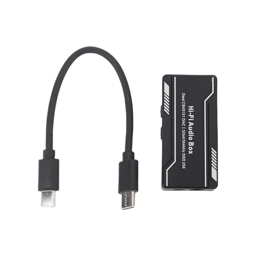 Tissting Portable DAC Amplifier with 4.4mm & 3.5mm Jacks - High Gain Mode, Balanced Output 220mW for Smartphone, Computer, Tablet, HiFi Headphones Lossless Audio Playback
