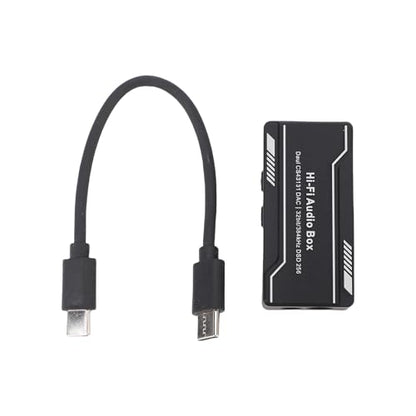 Tissting Portable DAC Amplifier with 4.4mm & 3.5mm Jacks - High Gain Mode, Balanced Output 220mW for Smartphone, Computer, Tablet, HiFi Headphones Lossless Audio Playback