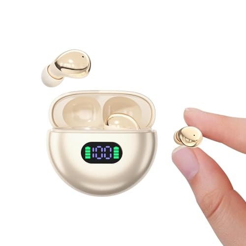 Skin Tone Wireless Invisible in Ear Earbuds Mini Headphones Discreet Hidden | Bluetooth Earphones Ear Buds for Work Sleeping on Side Small Ears Canal Women Sleep Tiny Smallest Earbuds for Side Sleepers - color: Beige