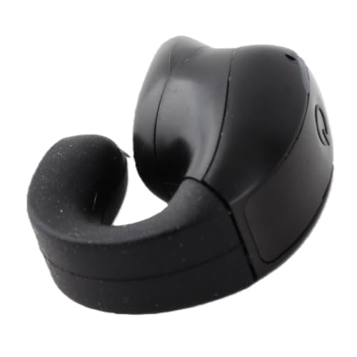 Bluetooth Headphones Clip on Earbuds, Single Clip On Open Ear Headphones, Bluetooth 5.3 Head Set, One Design, for Running Cycling (Black) - color: Black