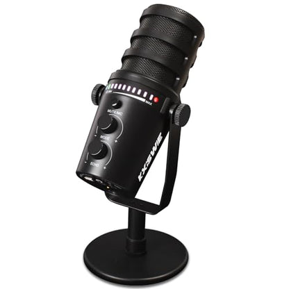Professional Dynamic USB Microphone for Streaming Podcast Recording Gaming, with Broadcast Sound, Noise Reduction, USB-C/XLR Dual Output, Cardioid Pattern, Plug & Play for PC/Computer/Laptop