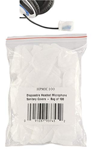 Disposable Headset Microphone Sanitary Covers - Bag of 100