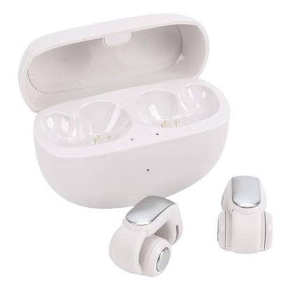 Cryfokt Bluetooth 5.3 Earbuds, Secure Fit Wireless Sports Earbuds IPX5 with Charging Case for Running Sports Meetings (Gray White) - color: Gray White