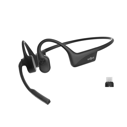 SHOKZ OpenComm2 UC Open-Ear Headset, USB-C Dongle, Noise-Canceling Mic - style: OpenComm2UC (USB-C)