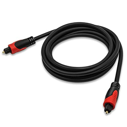 3FT Optical Audio Cable, Digital Audio Fiber Optic Cable Toslink, Flexible Jacket, Compatible with Home Theater, Sound Bar, PS4, Xbox, TV and More- 3 Feet - size: 3FT, style: PVC Jacket