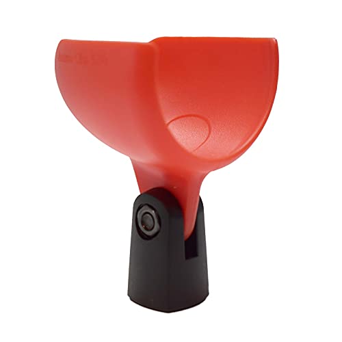 Ammo Clip 520 Bullet Mic Holder Compatible With Shure 520DX Green Bullet, Superlux D112/C and Other Similar Harmonica Microphones (Chilly Red) - color: Chilly Red