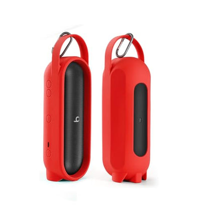 Silicone Cover for Beats Pill Portable Bluetooth Speaker Storage Bag Speaker Holder Travel Bag (Red) - color: Red
