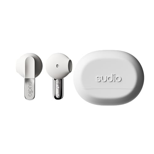 Sudio N3 True Wireless Bluetooth On-Ear Earbuds – High-Definition Sound, 30-Hour Playtime, Clear Calls, Sweat & Splash Resistant, Eco-Friendly Recycled Plastics (White) - color: White