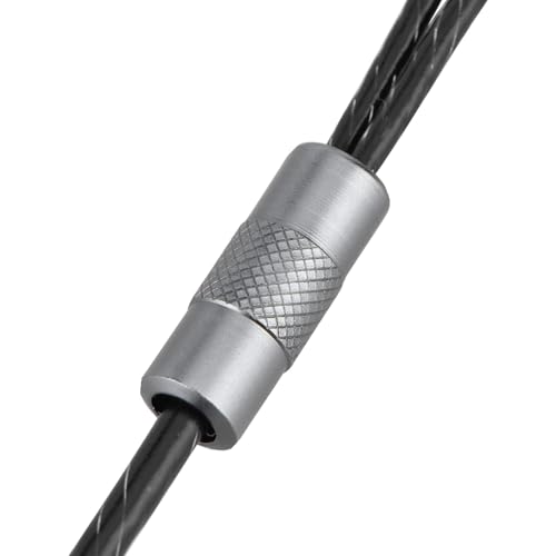Replacement Earphone Cable, Upgraded Audio Cable with Mic for In-Ear Monitors, Durable Black for Musicians Commuters Gamers Fitness Enthusiasts