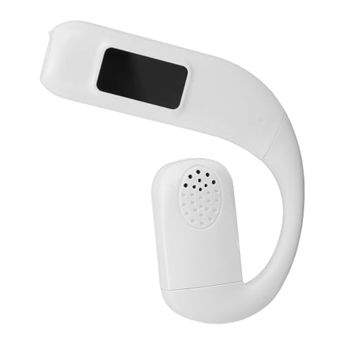 GOWENIC Bluetooth 5.5 Headset, Wireless Single Ear Earpiece with Noise Cancelling, Rotatable Microphone, Battery Display for Outdoor Sports Calls (White) - color: White