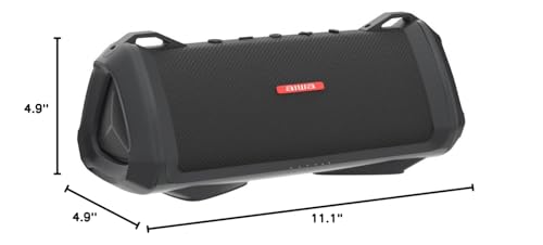AIWA Exos-3 Waterproof Bluetooth Speaker, 60W Peak Power, 20-Hour Playtime, Stereo Sound, USB-C Charging, IPX7 Waterproof, Wireless Pairing, Perfect for Outdoor Adventures
