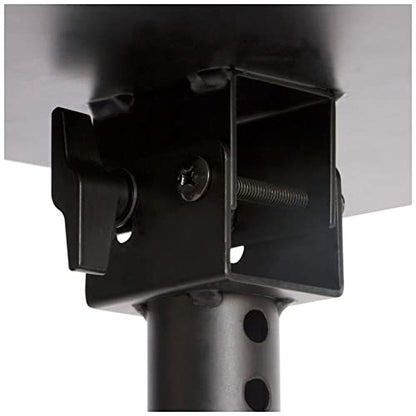On-Stage SMS4500-P Clamp-On Studio Monitor Speaker Stands: Height-Adjustable (9"-12.5"), Locking pin for Security, Steel Construction, Nonslip Rubber feet. Table/Desk use, Black Finish. Pair.