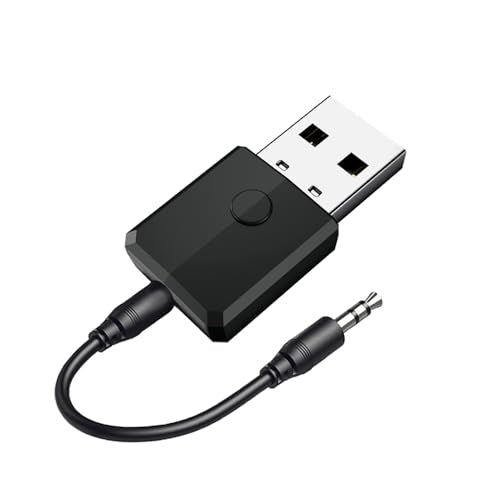 Isobel USB Bluetooth 5.0 Transmitter Receiver, 4-in-1 Mini Wireless Audio Adapter, 3.5mm Bluetooth AUX Adapter for TV PC Headphones Speakers Car/Home Stereo System, USB Power Supply - size: Small
