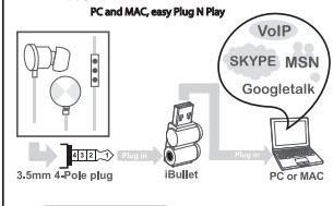 Female 3.5mm TRRS Headphone Jack to Male USB-A Audio Adapter - Designed to use on MacBook, PC or Desktop Computers (PH35-USB)