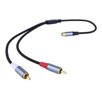 3.5mm Female to 2 RCA Male Audio Cable