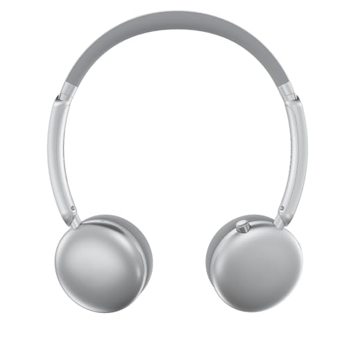 LORELEI Q60 Wireless Bluetooth On Ear Headphones，Built-in Micphone, 40 Hours Up Battery Life, Lightweight ，Bass Mode, Memory Earmuffs (Silver) - color: Silver
