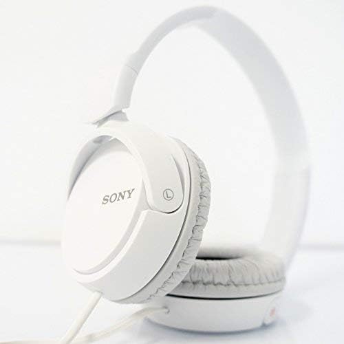 Sony Over On Ear Best Stereo Extra Bass Portable Headphones Headset for Apple iPhone iPod/Samsung Galaxy / mp3 Player / 3.5mm Jack Plug Cell Phone (White)