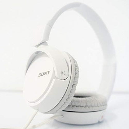 Sony Over On Ear Best Stereo Extra Bass Portable Headphones Headset for Apple iPhone iPod/Samsung Galaxy / mp3 Player / 3.5mm Jack Plug Cell Phone (White)