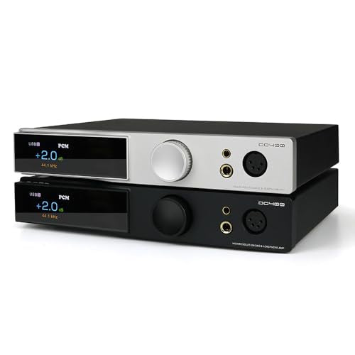SMSL DO400 HiFi DAC & Headphone Amplifier-ES9039MSPRO Chip | MQA/CD Decoder BT 5.1 (LDAC/AptX HD), XMOS XU316, 768kHz/DSD512, 4.4mm/XLR/6.35mm Outputs USB/AES/Opt/Coax/I²S Input(Black) - color: Black