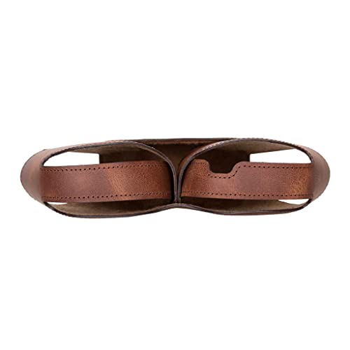 AirPods Max Case, Genuine Leather Handmade, Protective Premium Leather Ear Cup Covers, Soft-Slim Travel Carrying Case, Compatible for AirPods Max (Brown) - color: Brown