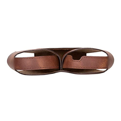 AirPods Max Case, Genuine Leather Handmade, Protective Premium Leather Ear Cup Covers, Soft-Slim Travel Carrying Case, Compatible for AirPods Max (Brown) - color: Brown