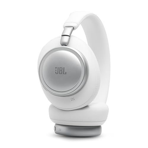 JBL Live 780NC - Noise Cancelling Headphones - White | JBL Signature Sound with Hi-Res Audio wired and wireless, True Adaptive Noise Cancelling 20, real time calibration - color: White