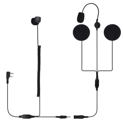 uv5r Helmet kit Radio Headset k1 2 pin Finger Ptt Push to Talk Full face Motorcycle handsfree earpiece for Baofeng Retevis Kenwood Walkie Talkie
