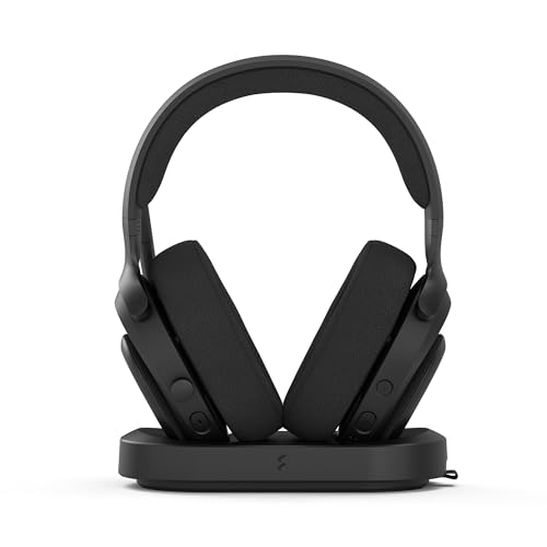 Fractal Design Scape Dark - Wireless PC Gaming Headset - Detachable Flip-to-Mute Microphone with Noise Cancellation - Battery Life Up to 40 Hours - Configurable Ambient Lighting - Black - color: Dark
