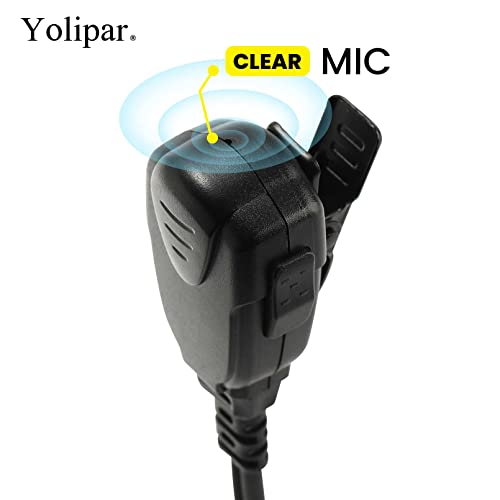 10 PCS UV-5R Earpiece Surveillance Kit Compatible with BTECH, Retevis RT21 RT22, Kenwood, Arcshell AR-5 Walkie Talkie Radio with PTT Mic Tansparent Acoustic Tube Headset - color: for Baofeng radio, size: 10 PCS