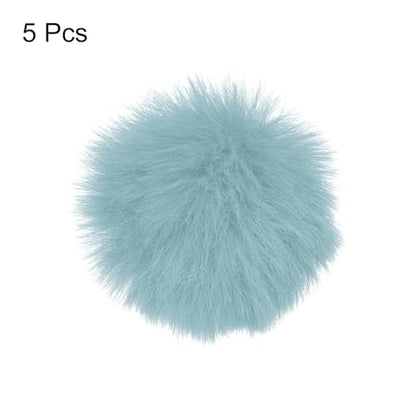 MECCANIXITY Furry Microphone Windscreen 10mm x 55mm Mic Cover Windshield for Indoor Outdoor Microphone Light Blue 5 Pack - color: Light Blue
