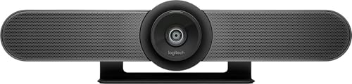 Logitech MeetUp Video Conferencing System 4K 3 Microphones - Black | 1080p/720p, 3 microphones, adjustable speakers, wide field of view 120°, PC/Mac/laptop/MacBook/tablet compatible - style: MeetUp