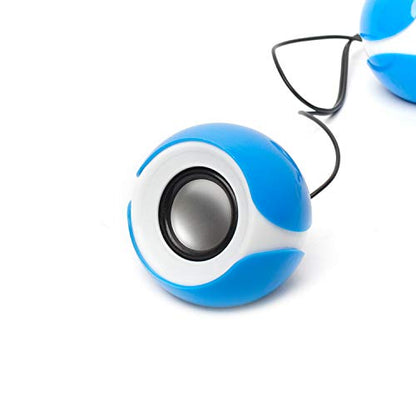 Frisby Audio FS-810 2.0 Stereo USB Powered Computer Desktop PC Laptop Speakers w/Volume Control (Blue) - color: Blue