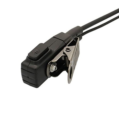 GoodQbuy® 2 Pin PTT Mic Covert Acoustic Tube Earpiece Headset Compatible with Icom Radio IC-F24S IC-F31 IC-F3 IC-F3S IC-F4 (Pack of 2)