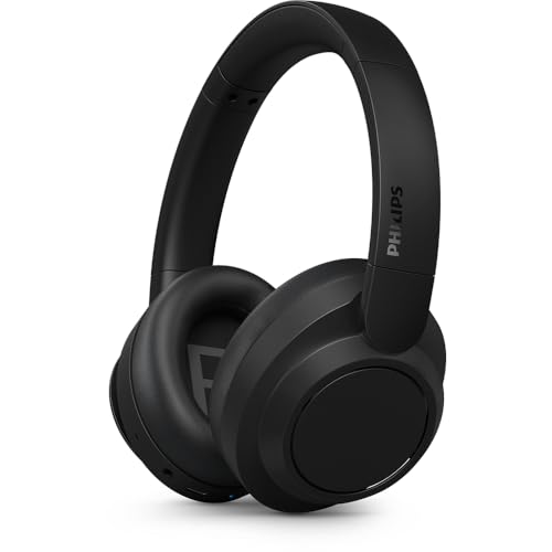 PHILIPS H6509 Wireless Headphones, Over-Ear Bluetooth 5.3 Headphones with Noise Canceling Pro, Dynamic Bass, 70H Battery Life, Fast Charging, Soft Ear Cups, Multipoint Connectivity, App Control