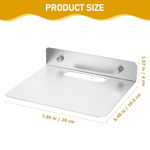Small Aluminum Floating Wall Shelf for Speakers and Monitors, Sturdy and Easy to Install Wall Mount Holder, for Craft Room and Kitchen Organization