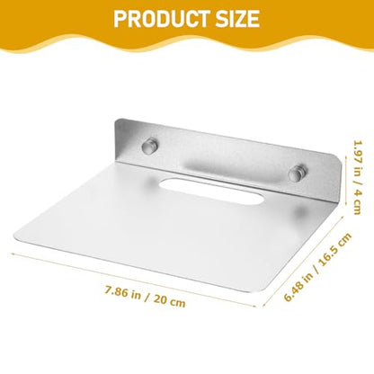 Small Aluminum Floating Wall Shelf for Speakers and Monitors, Sturdy and Easy to Install Wall Mount Holder, for Craft Room and Kitchen Organization