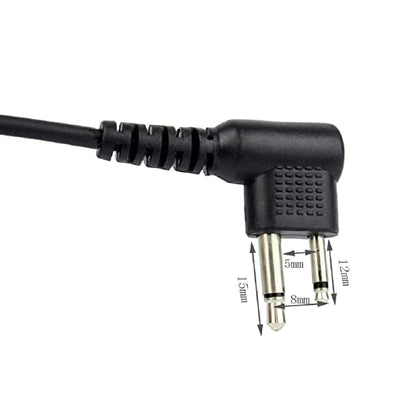 Retevis Acoustic Tube Walkie Talkie Earpiece with Mic, 2 Pin(1 Pack) | Compatible with Motorola CP100/CP100D/CP185/CP200/CP200D/ GP300/GP2000/BRP40/DLR1060 Walkie-talkies, Two Way Radio Earpiece