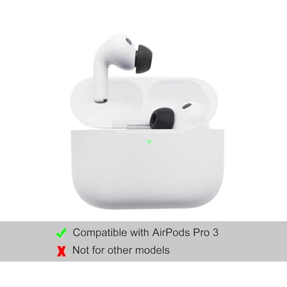 Klowcok Ear Tips for AirPods Pro 3 (3rd Gen 2025), Foam Earbuds Tips, S/M/L | Replacement Eartips, Fit in The Charging Case, 3 Pairs, Black - size: Assorted-S/M/L