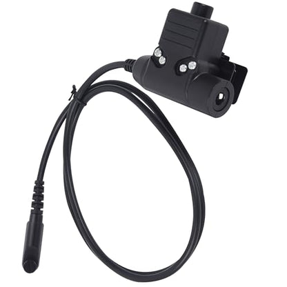 U94 PTT System Adapter Headset Adaptor Compatible with Hytera HYT pd602i pd682i pd662i hp602 hp682 bd519 bd6302 pd680 x1p x1e (Military NATO US Wiring,Wired,Black)