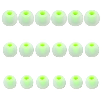 실리콘 이어버드 팁 - 대부분의 인이어 이어버드에 적합 (내부 구멍 3.8mm - 5.1mm) - 9쌍 S M L - color: 그린/투명