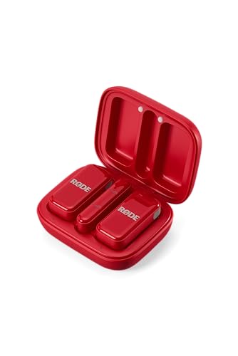 RØDE Wireless Micro - Compact Wireless Microphone, Two Mics with Charge Case for Smartphone Content Creation - USB-C, Red | Two Mics with Charge Case for Smartphone Content Creation, USB-C, Red - color: USB-C Red