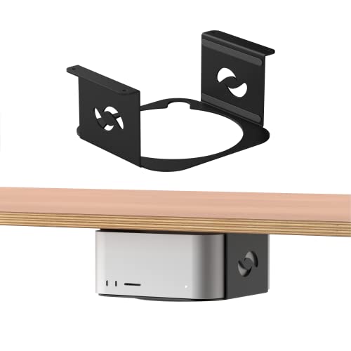 HumanCentric Under Desk Mount Compatible with Mac Studio, M4 M3 M2 M1 | Mounting Stand Bracket, Heat Dissipation, Anti-Scratch, Secure or Hide with Holder Case