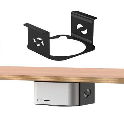 HumanCentric Under Desk Mount Compatible with Mac Studio, M4 M3 M2 M1 | Mounting Stand Bracket, Heat Dissipation, Anti-Scratch, Secure or Hide with Holder Case