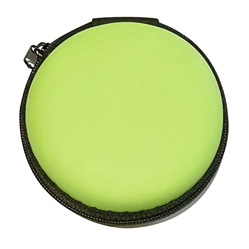 Earphone Case MAS CARNEY Headphone Earbud Hard Protective Carrying Case Bag - color: Green, style: Round