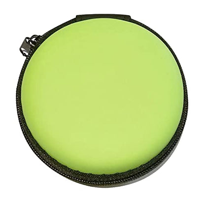 Earphone Case MAS CARNEY Headphone Earbud Hard Protective Carrying Case Bag - color: Green, style: Round