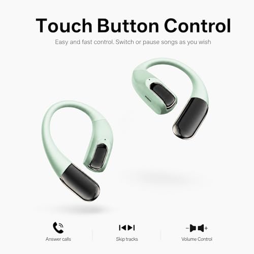 Wireless Sport Earbuds Bluetooth Headphones,Lightweight Earbuds with Ear Hooks,Bluetooth5.4 Wireless Earphones,25H Playtime, IPX4 Waterproof Running Headphones for Gym(Green) - color: Green