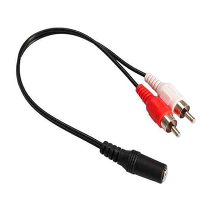 ALINNA 3.5mm Female to 2RCA Male Stereo Audio Y Cable Adapter 8 Inches (2 Pack) - size: 3.5mm Female to 2 RCA Male