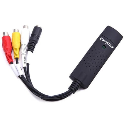 USB 2.0 Audio/Video Converter Adapter, RCA + S-Video to USB 2.0 Video Capture Card for Set-Top Box/Surveillance